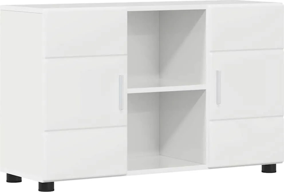 vidaXL Széf FLORIN Magas Fényű Fehér 88,5 x 30,5 x 55,5 cm Faanyag