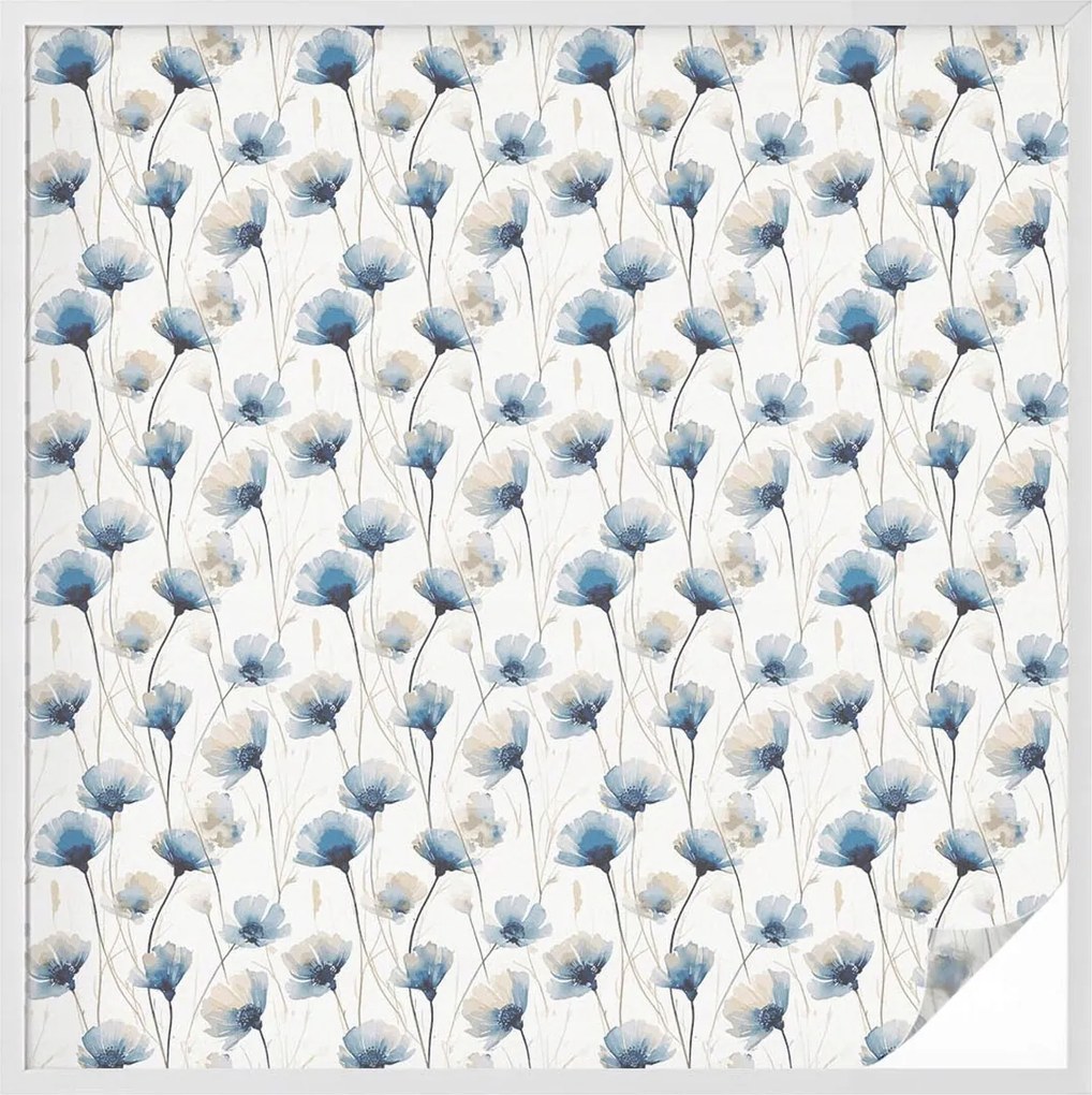 Szélvédőfólia Ablak Adatvédelem Kék virágok 100x100