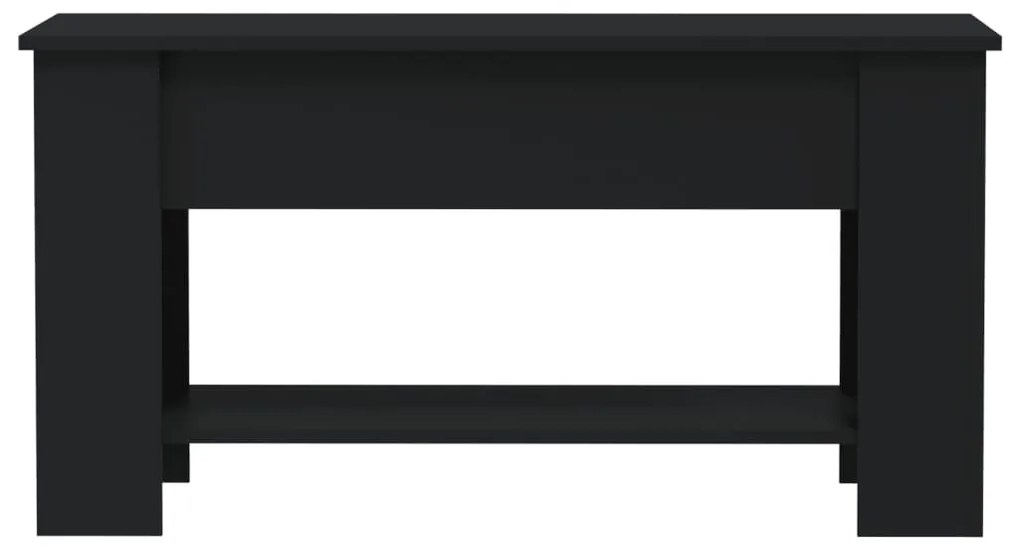 Fekete szerelt fa dohányzóasztal 101 x 49 x 52 cm