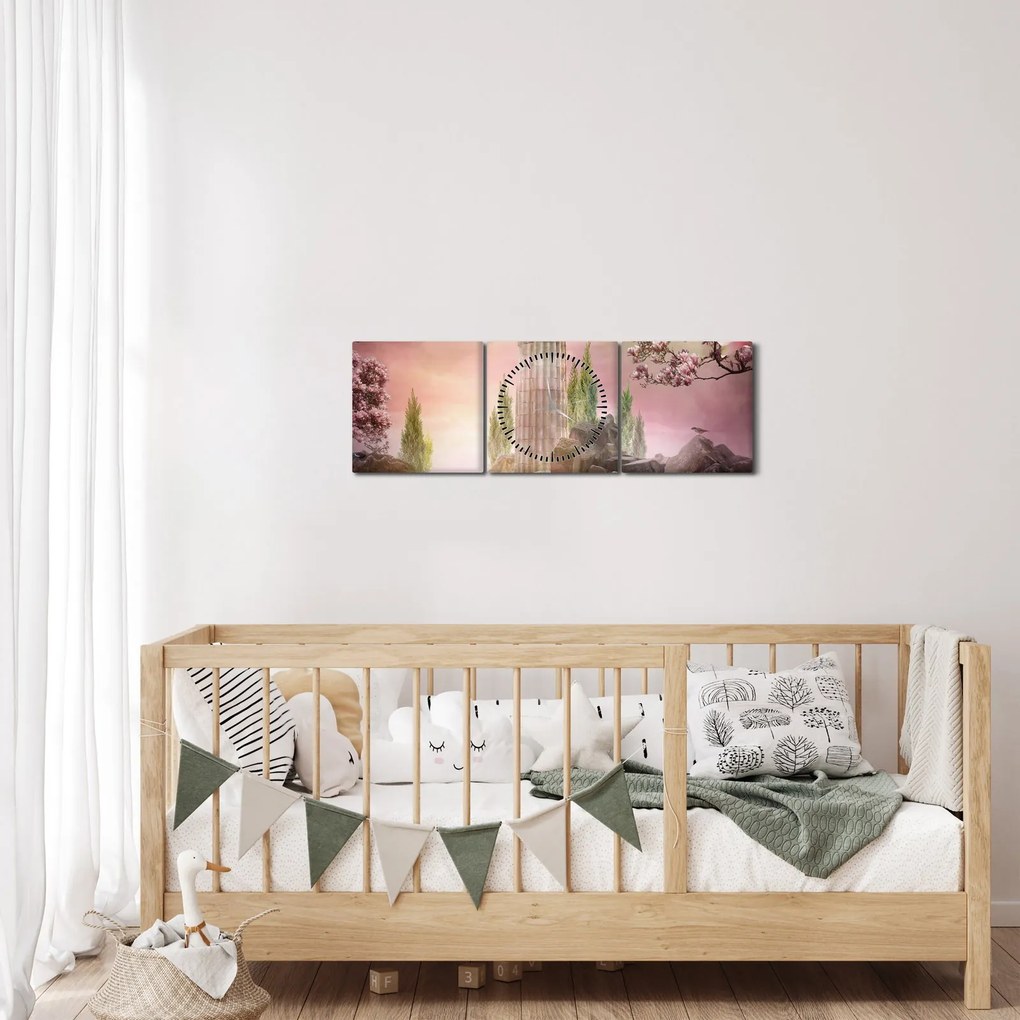 Kép - Az álmok birodalma (órával) (90x30 cm)