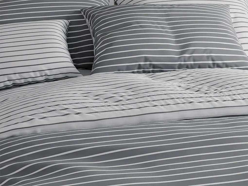 Renforcé pamut ágyneműhuzat CAPRIVI szürke Ágyneműhuzat mérete: 70 x 90 cm | 140 x 220 cm