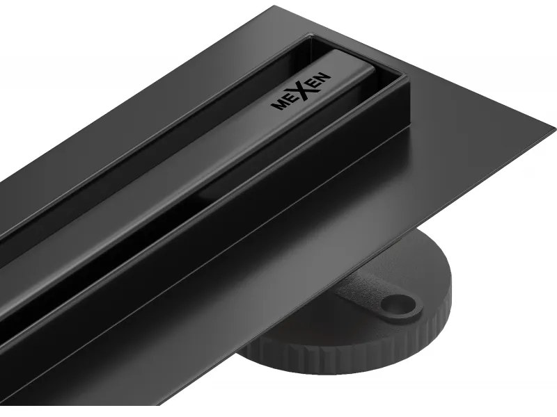 Mexen Flat 360° Slim forgó zuhanyfolyóka 80 cm, Fekete - 1741080