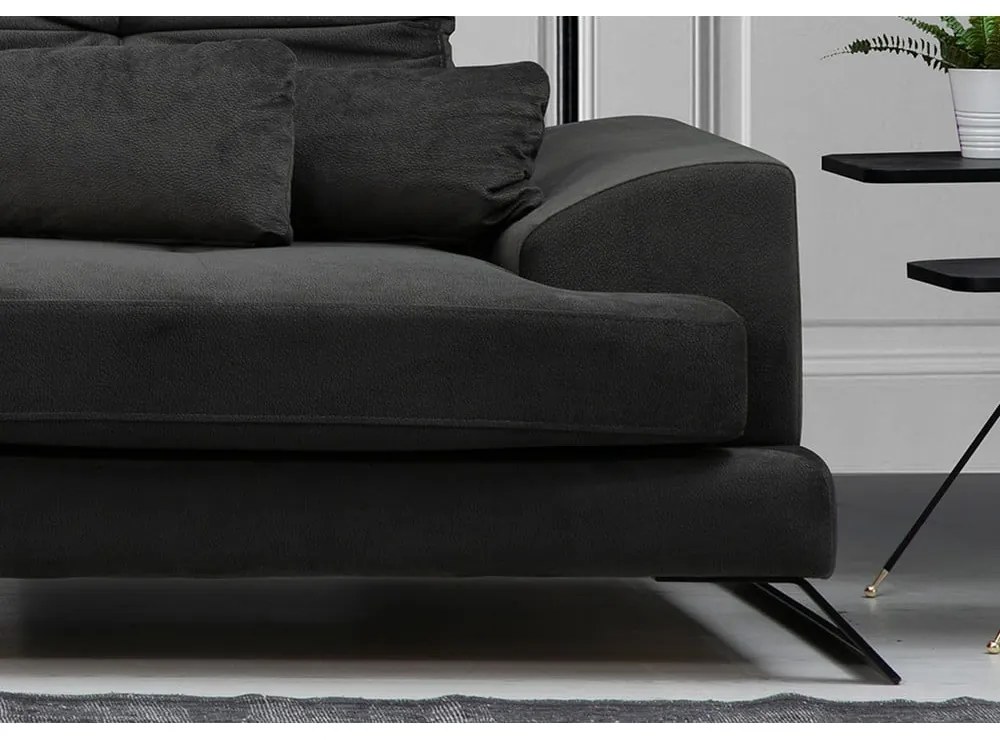 Sötétszürke sarokkanapé (bal oldali) Frido – Balcab Home