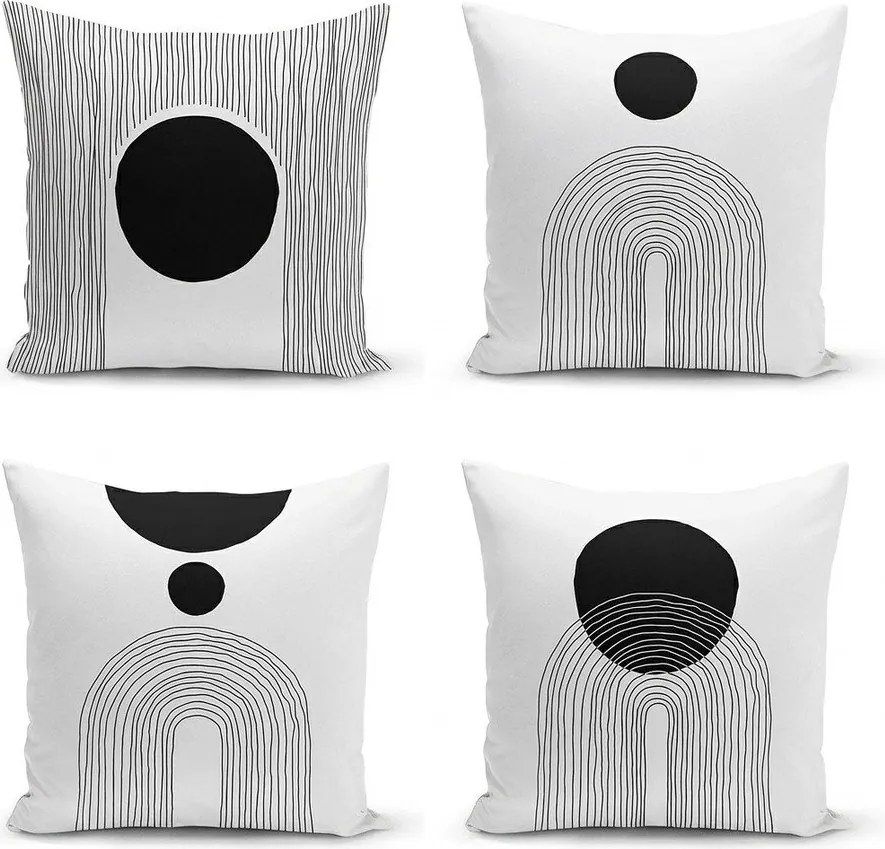 Párnahuzat szett 4 db-os 43x43 cm Simple Arch – Minimalist Cushion Covers
