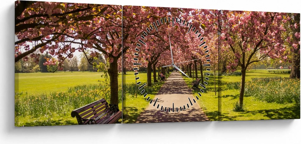 Kép - cseresznye ültetvény (órával) (90x30 cm)