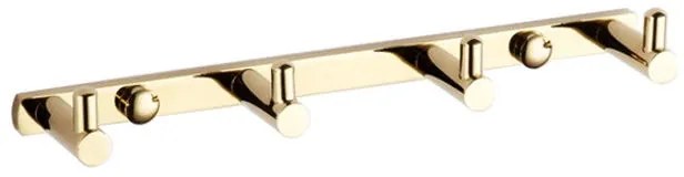 Mexen kiegészítők, törölközőtartó, 4 kampós, arany, 709164-50