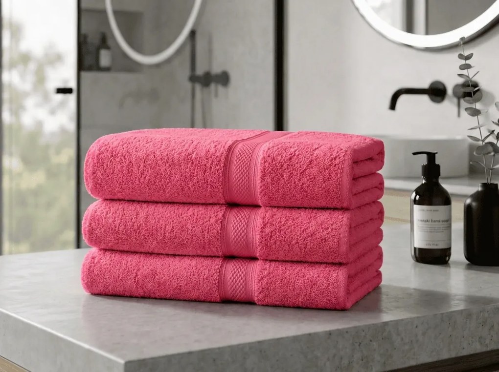 CLARYSSE ELEGANCE törölköző 60x110 cm korall, 100% pamut
