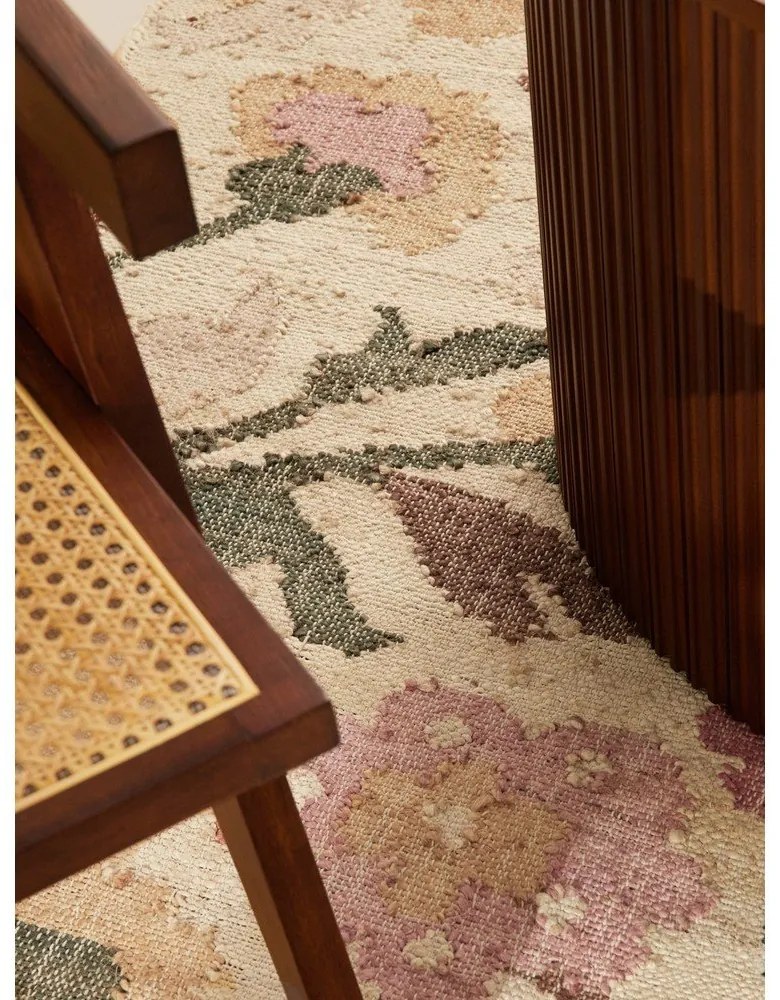 Krémszínű kézi szövésű juta futószőnyeg 80x200 cm Roya Violette – Elle Decoration