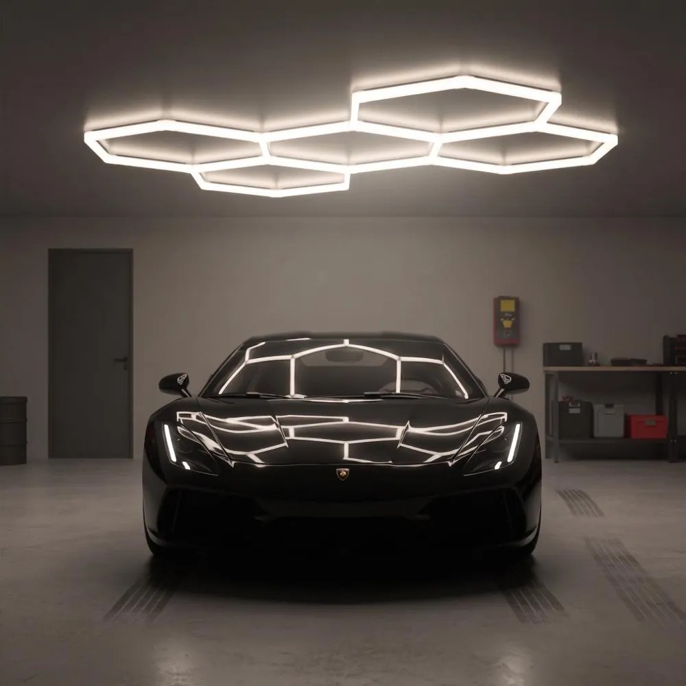 LED mennyezeti lámpatest HEXLINE LED/216W/230V 4000K 208x300 cm fehér