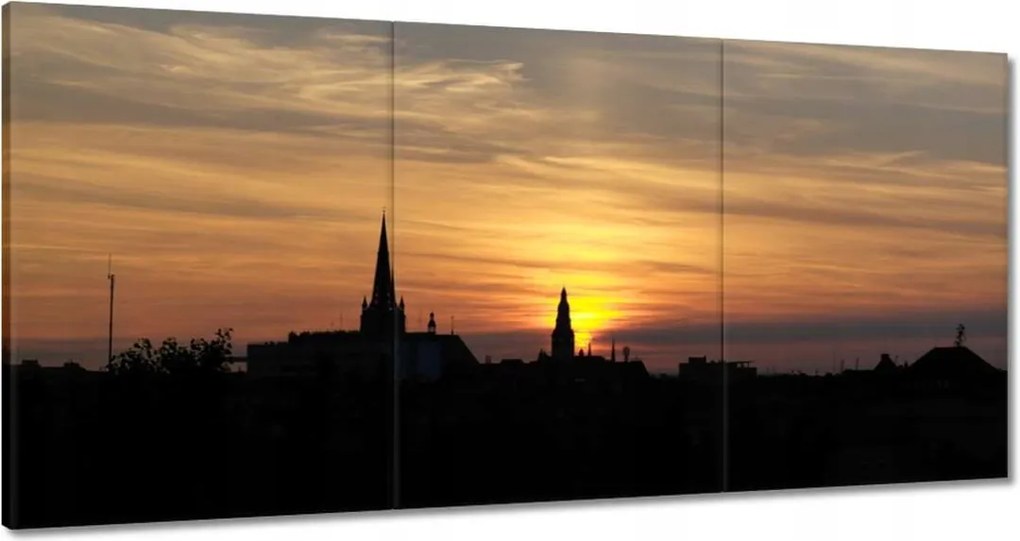 Festmények 180x90 Naplemente a város felett