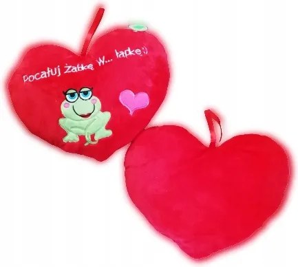 Plüss párna Szív 30cm Valentin Napi béka
