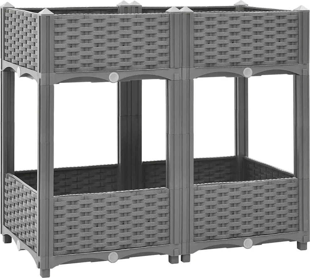 vidaXL polipropilén magaságyás 80 x 40 x 71 cm