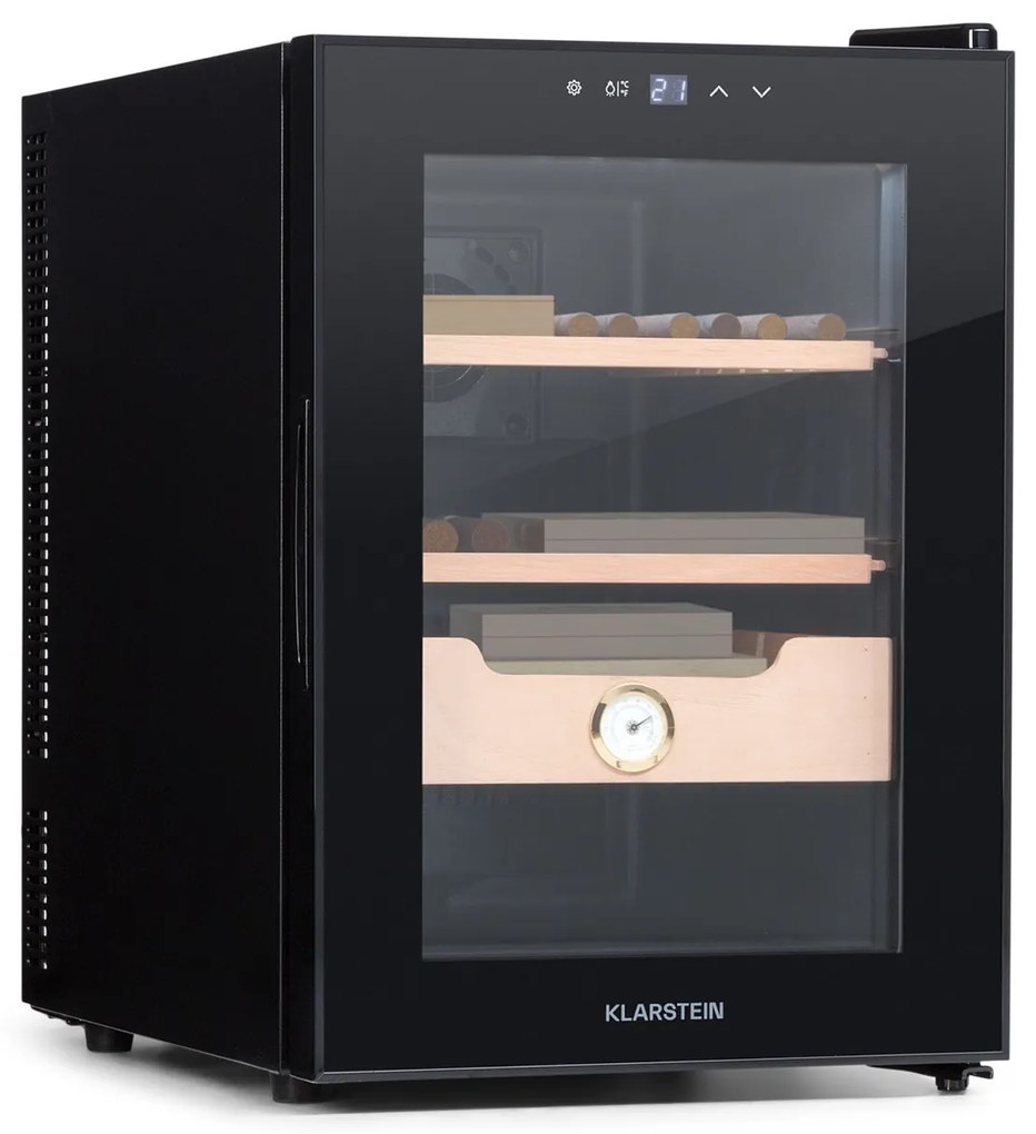 Klarstein El Presidente 37 szivarhumidor, 37 l, 2 polc, 1 cédrusfa rekesz