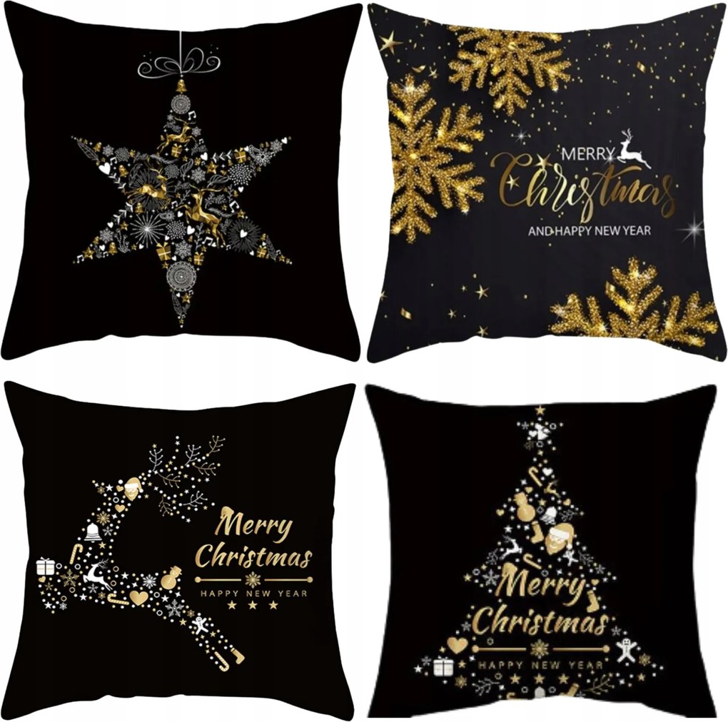 4x Karácsonyi Párnahuzat Szett Karácsonyi Párnahuzat 40X40