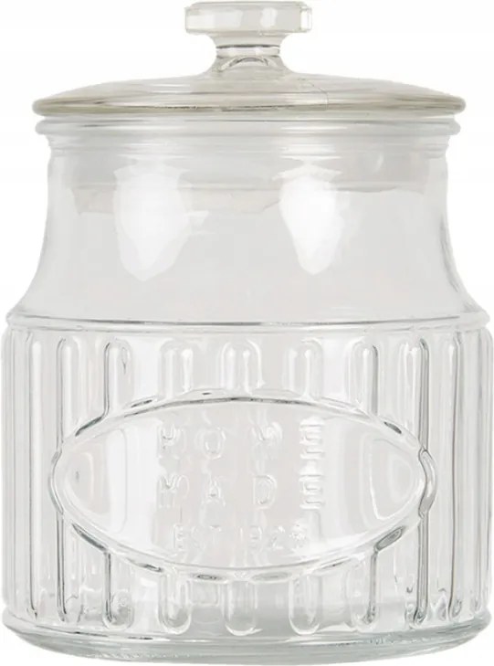 Üvegdoboz fedővel és Home made felirattal 15x20 cm