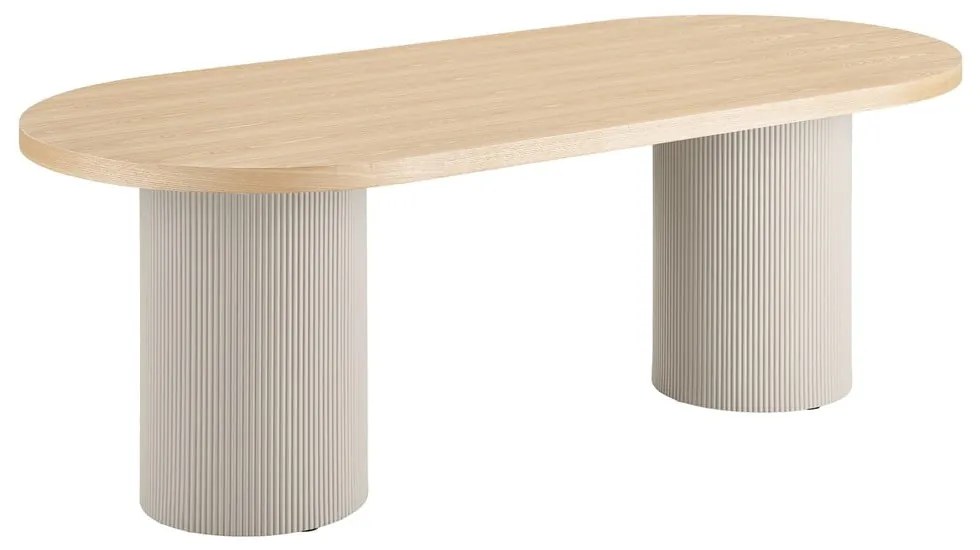 Étkezőasztal kőrisfa dekoros asztallappal 100x220 cm Solva – House Nordic