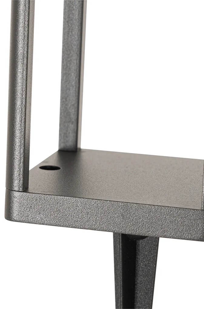 Kültéri állólámpa sötétszürke 40 cm LED-del és dimmelhető fényforrással napelemes - Sonne