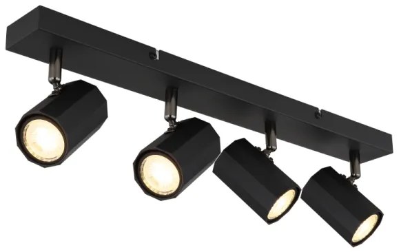 Globo 57918-4B - Spotlámpa JAMES 4xGU10/25W/230V fekete