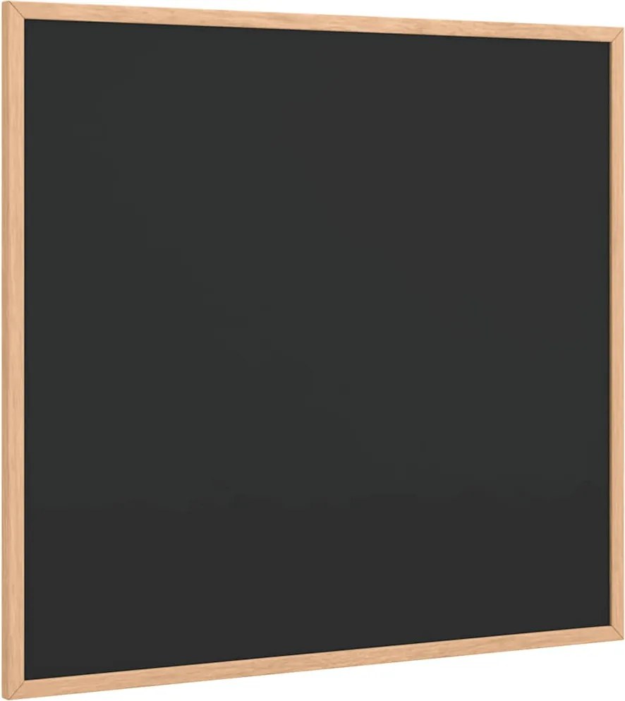 vidaXL fekete krétatábla tömör fenyőfa kerettel 60 x 55 cm