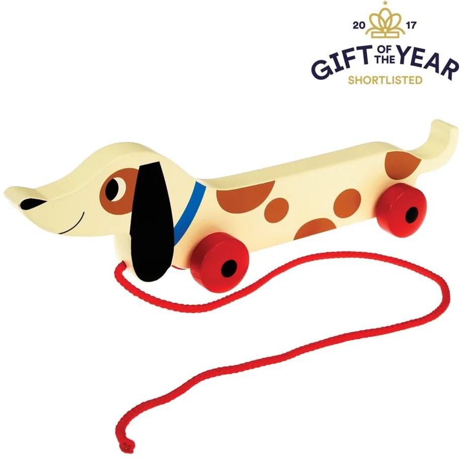 Charlie The Sausage Dog húzható fajáték, hossz 31,5 cm - Rex London