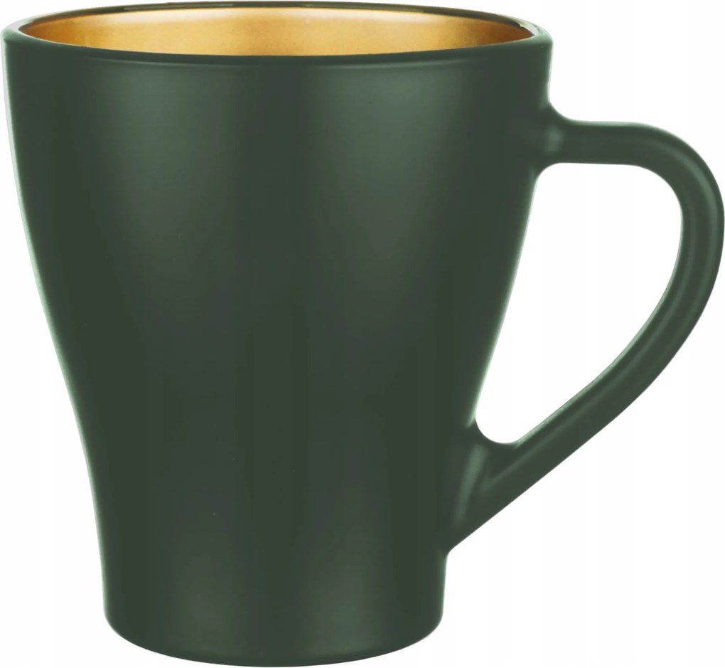 Hugo üvegpohár 360ml Glamour zöld matt arany közép Glasmark