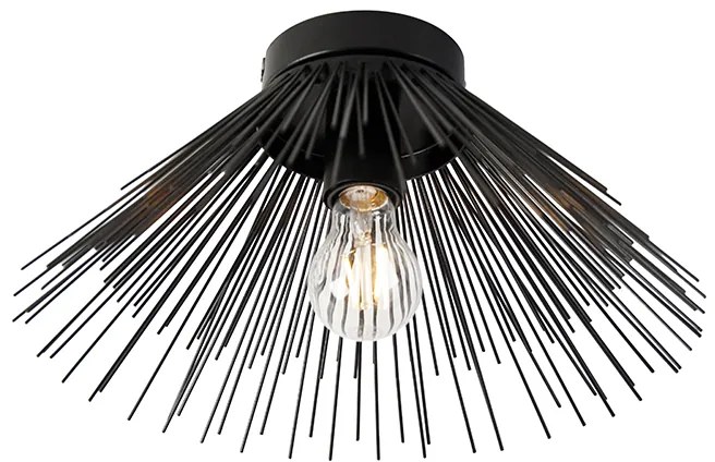 Art Deco mennyezeti lámpa fekete - Broom