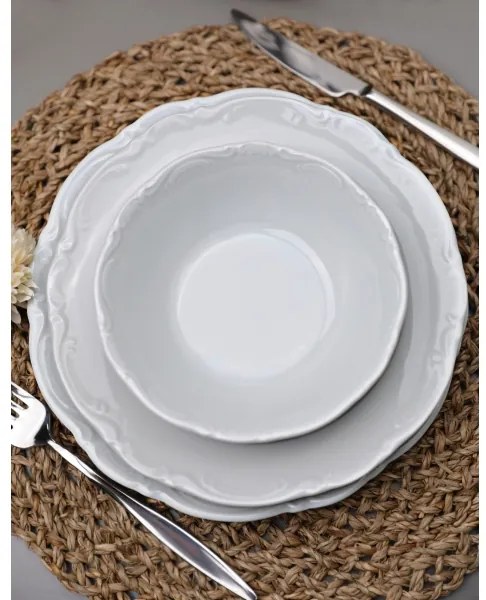 18 részes étkészlet fehér/porcelán