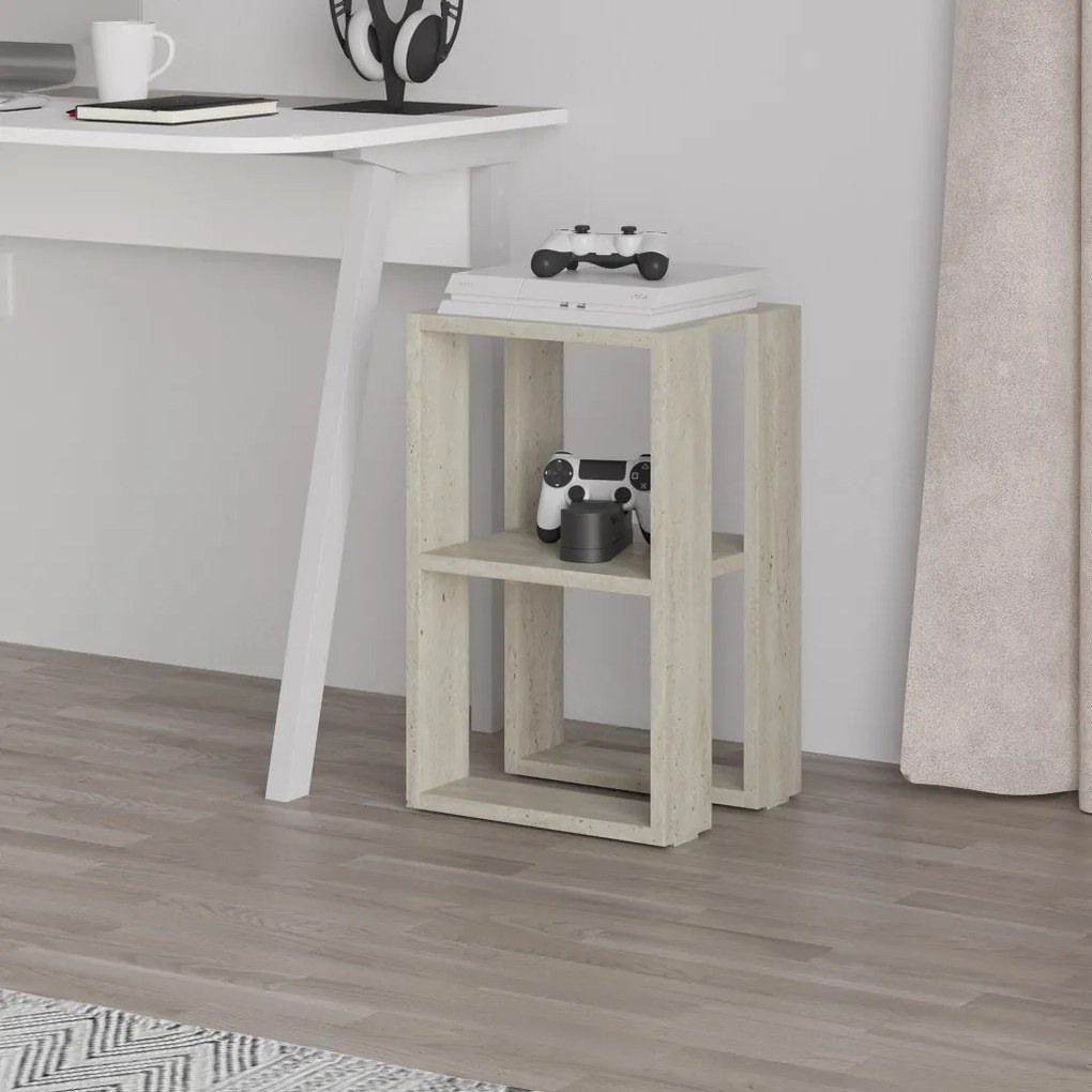 Lonie éjjeliszekrény, travertin, 30 cm