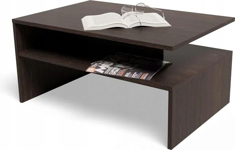 Dohányzóasztal pad Boston EX3 wenge 18mm-es lemez polccal