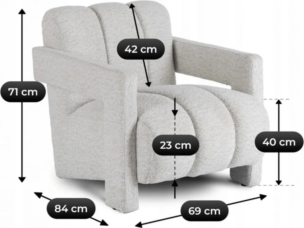 Fotel szürke színben. BENDER