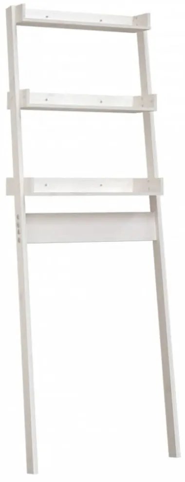 fehér tömör fenyőfa fürdőszoba állvány 63,5x32x179 cm