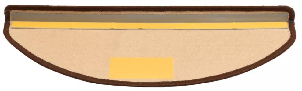 15 db barna öntapadó lépcsőszőnyeg 65 x 21 x 4 cm