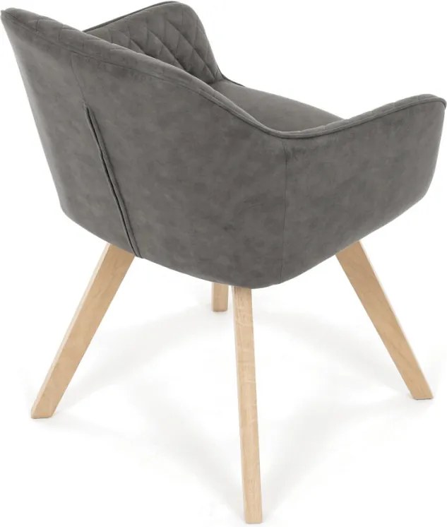 Jídelní židle, černá, látka vintage, DCH-435 BK3