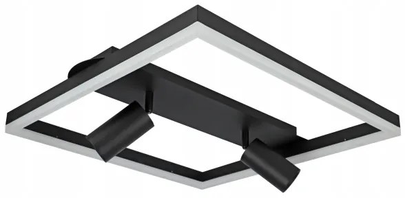 LED mennyezeti lámpatest 38W/230V + 2x GU10/30W, fekete