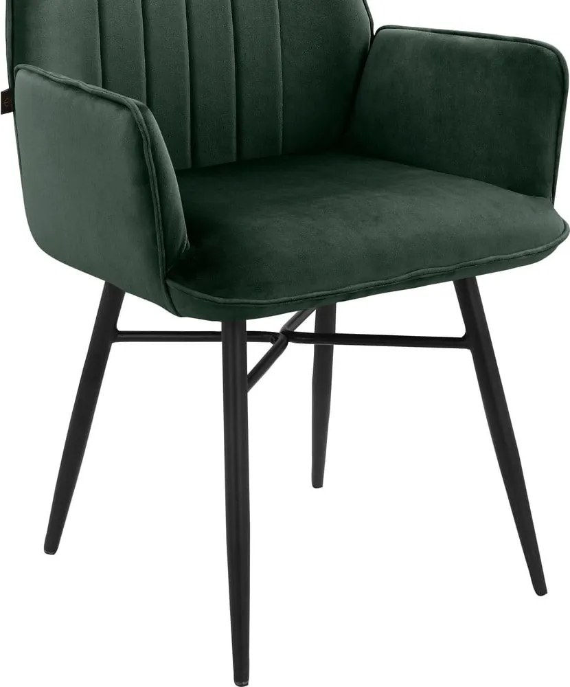 Zöld kárpitozott étkezőfotel szett 2 db-os Anzo – Støraa