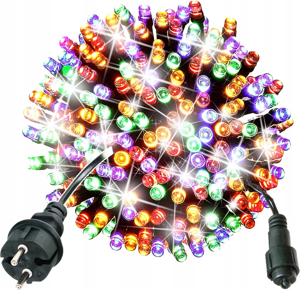 Karácsonyfa Lámpa Multicolor 500 Led 26m Fehér Hideg Flash IP44 AH0500