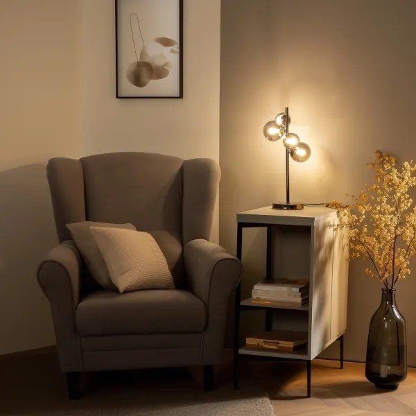 Brilagi - LED asztali lámpa MILLA 4xG9/3W/230V fekete króm/füstszínű