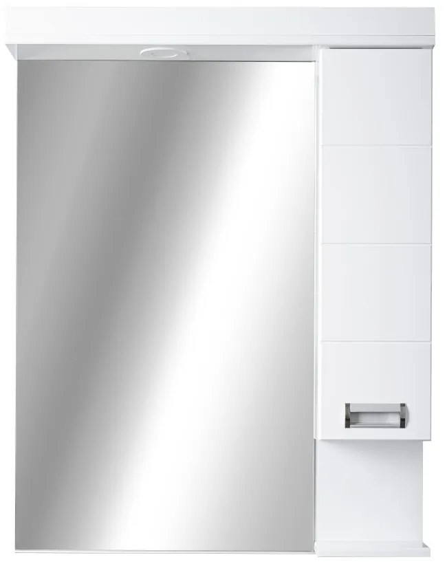 OUTLET - Viva SZQUARE 65 Tükrös fürdőszobai szekrény - JOBBOS szekrénnyel - 65 x 97 x 15 cm - SZÉPSÉGHIBÁS TERMÉK