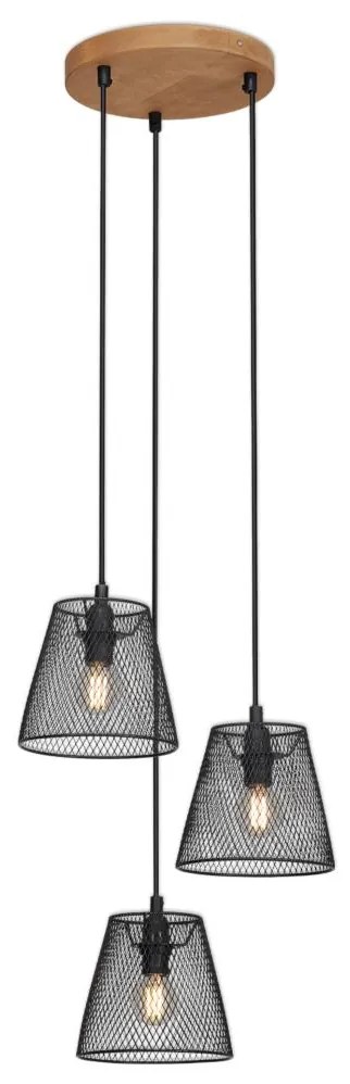 Briloner Briloner 4074-035 - Csillár zsinóron TAUNUS 3xE14/40W/230V gumifa BL1532
