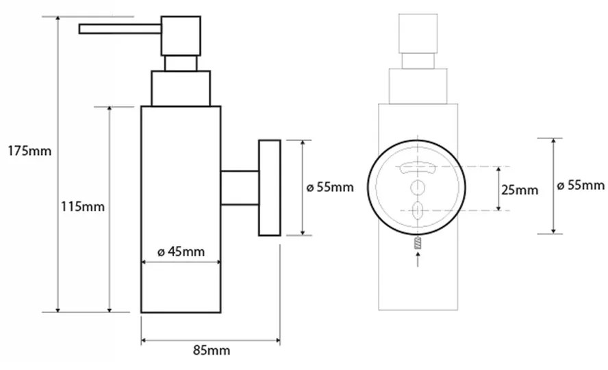 SAPHO XR104 X-Round szappanadagoló 150 ml, króm