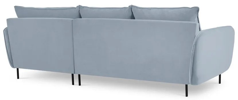 Világoskék bársony sarokkanapé (jobb oldali) Vienna – Cosmopolitan Design