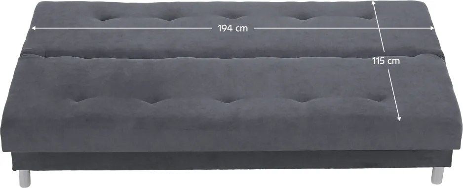 Kihúzható kanapé, szürke, ALADA