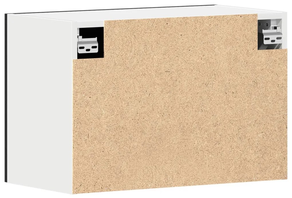 vidaXL Fekete Tölgy Függő Szekrény - 60x31x60 cm, Mérnöki Fából Készült