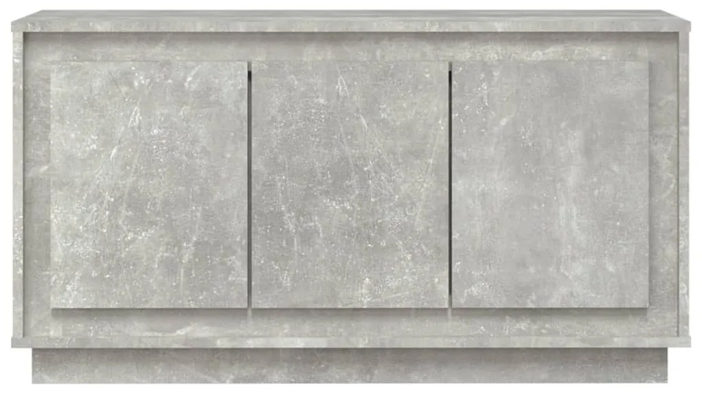 betonszürke szerelt fa tálalószekrény 102 x 35 x 55 cm
