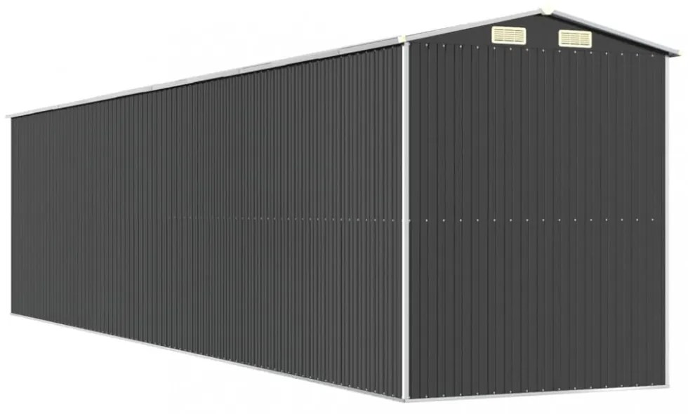 antracitszürke horganyzott acél kerti fészer 192 x 855 x 223 cm