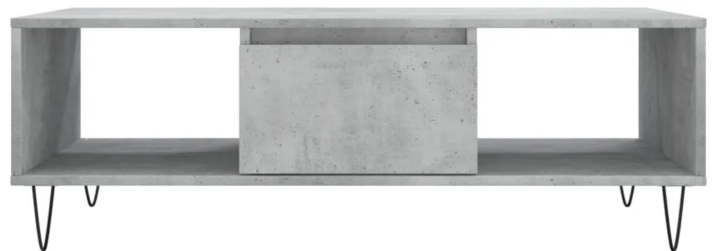 Betonszürke szerelt fa dohányzóasztal 104 x 60 x 35 cm