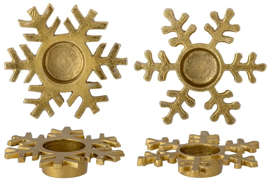 Karácsonyi mintás fém gyertyatartó készlet 2 db-os Lisetta – Bloomingville