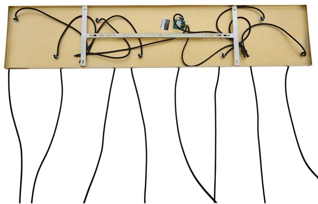 Art Deco függőlámpa arany színben, szivárványos üveggel, 8-as - Sandra