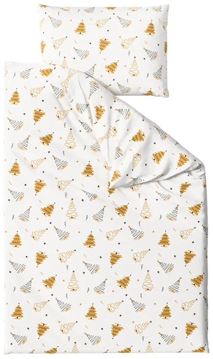 Pamut ágynemű FROST & GOLD fehér Ágyneműhuzat mérete: 70 x 90 cm | 140 x 200 cm