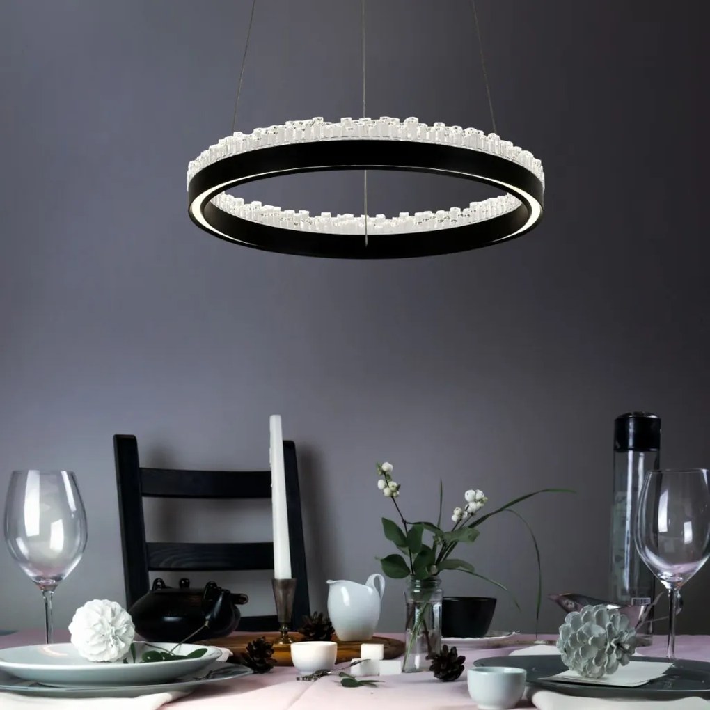 ZUMA LINE PD2304400R-MB REGI Modern Led Függesztett Lámpa Fekete LED IP20